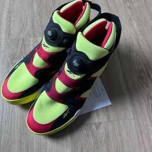 Reebok Instapump Fury High-Top Sneakers - Neon Yellow, Red & Black